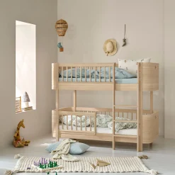 Wood Mini+ halvhøj køjeseng 68x162 cm, eg