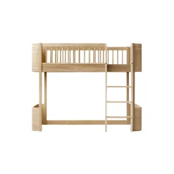 Wood Mini+ halvhøj seng 68x162 cm, eg