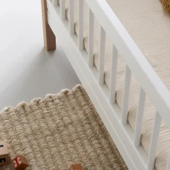 Wood Mini+ juniorseng 68x162 cm, hvid/eg