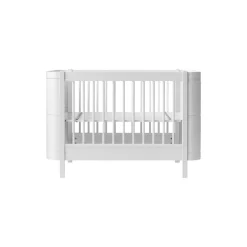 Wood Mini+ tremmeseng ekskl. junior kit 68x122 cm, hvid