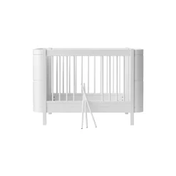 Wood Mini+ tremmeseng inkl. junior kit 68x122/162 cm, hvid