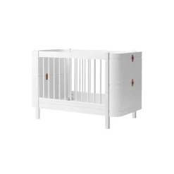 Wood Mini+ tremmeseng inkl. junior kit 68x122/162 cm, hvid