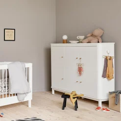 Wood multiskab 3 døre, hvid