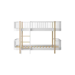 Wood Original halvhøj køjseng 90x200 cm, hvid/eg