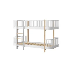 Wood Original halvhøj køjseng 90x200 cm, hvid/eg