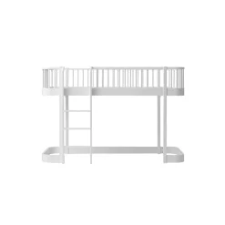 Wood Original halvhøj seng 90x200 cm, hvid