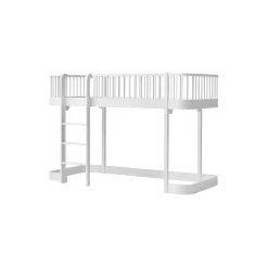 Wood Original halvhøj seng 90x200 cm, hvid