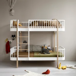 Wood Original køjeseng 90x200 cm, hvid/eg