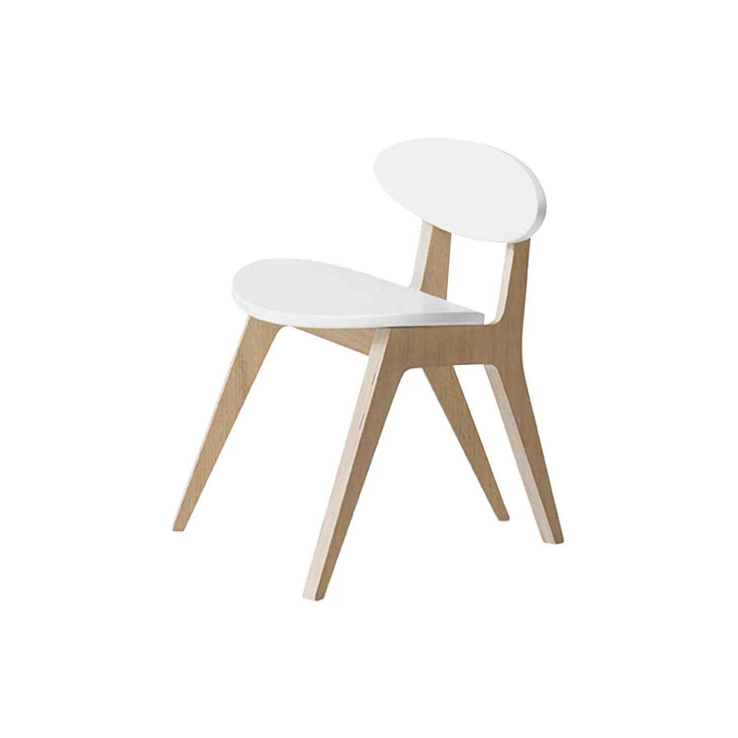 Wood PingPong stol, hvid/eg