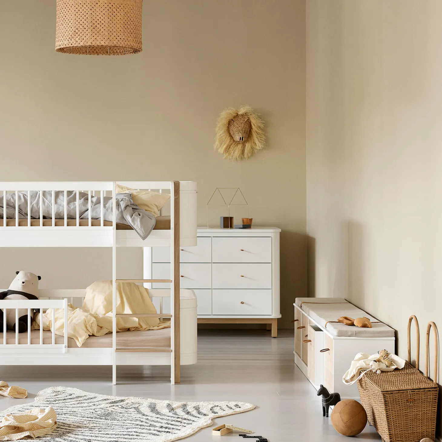 Wood reol 5x1 vandret med sokkel