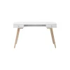 Wood skrivebord 66 cm, hvid/eg