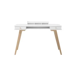 Wood skrivebord 72,6 cm, hvid/eg