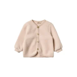 Wool Fleece Cardigan Kari, pale lilac