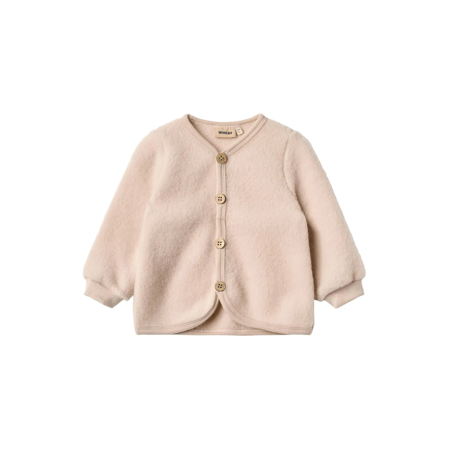 Wool Fleece Cardigan Kari, pale lilac