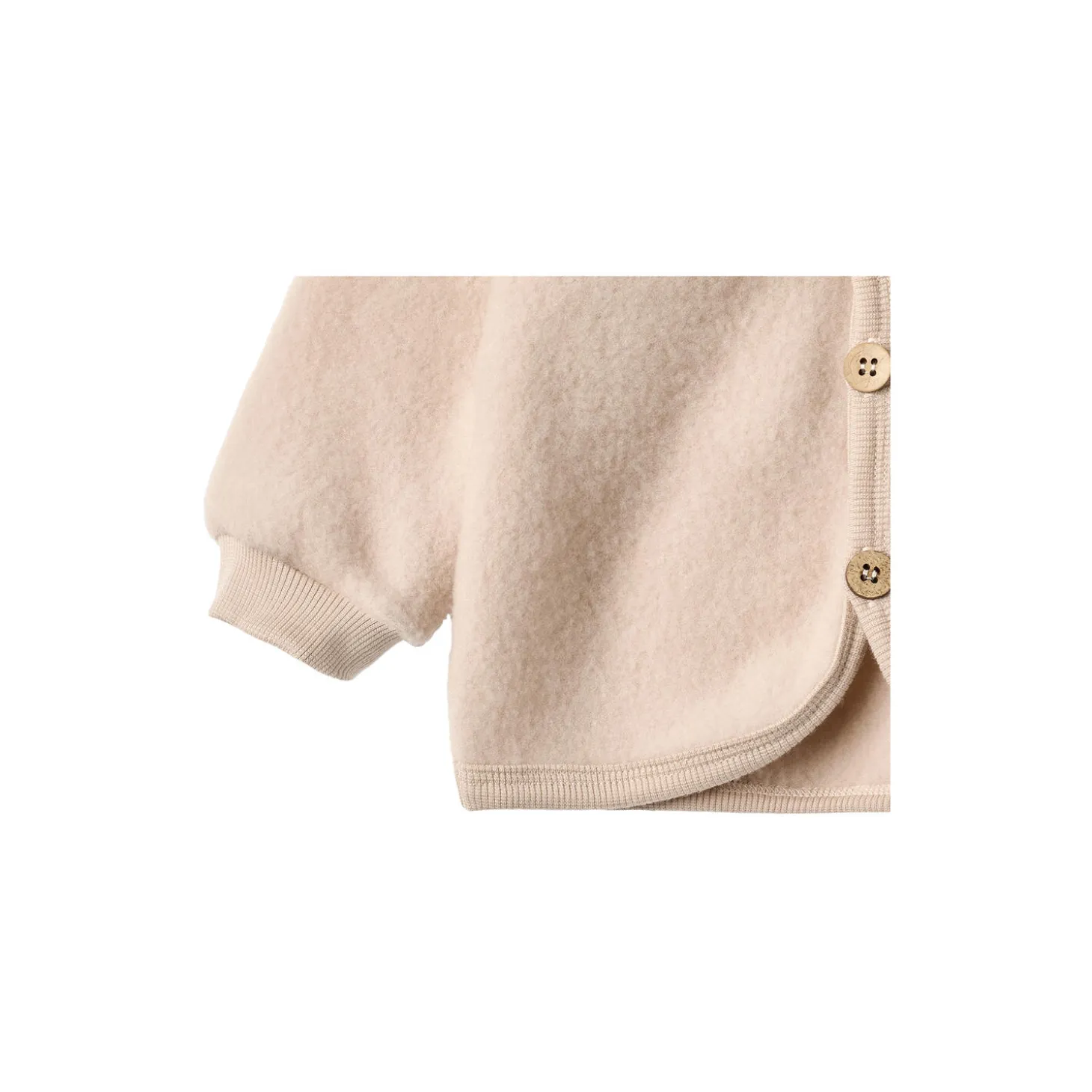 Wool Fleece Cardigan Kari, pale lilac