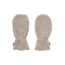 Wool Fleece Miitens Jay, khaki melange