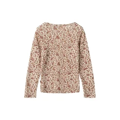 Wool T-Shirt L/S Alfie, 2475 rose flowers