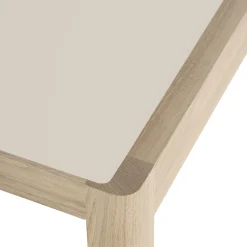 Workshop Coffee Table, warm grey linoleum/oak