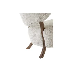 Wulff ATD2 Lounge Chair, sheepskin moonlight/oiled walnut