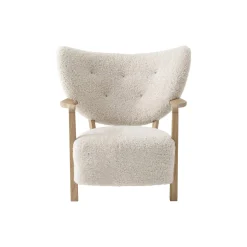 Wulff ATD2 Lounge Chair, sheepskin moonlight/oiled oak