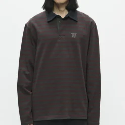 WWLandon Polo, black sand stripe