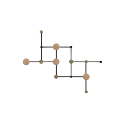 X•TEND knagerække, sort/eg
