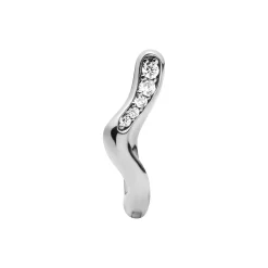 Yasmin Huggie, silver