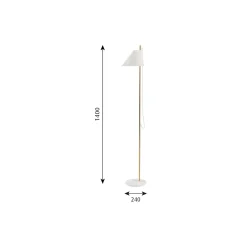 Yuh gulvlampe, hvid/messing