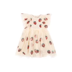 Yvonne Frill Dress, strawberry
