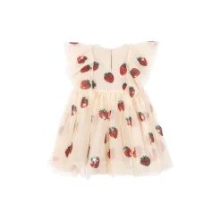 Yvonne Frill Dress, strawberry